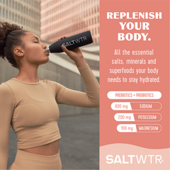 SaltWTR Daily Electrolytes - Summer Peach | Gut Support - Month Supply