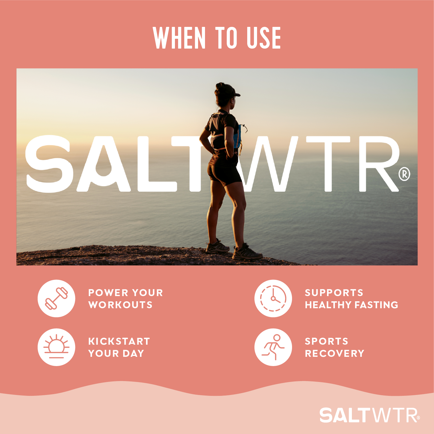 SaltWTR Daily Electrolytes - Summer Peach | Gut Support - Month Supply