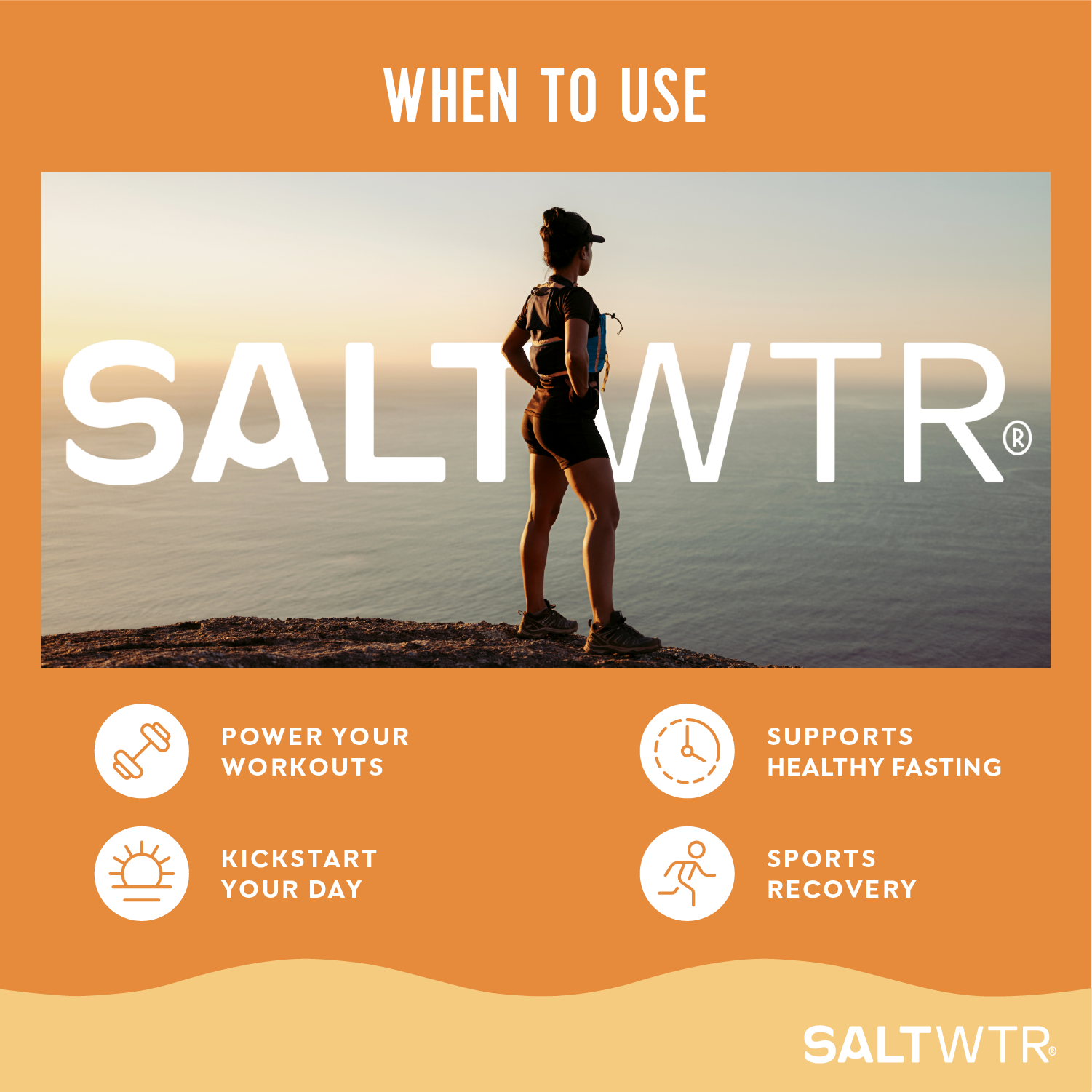 SaltWTR Daily Electrolytes - Wild Orange | Immune Support - Month Supply
