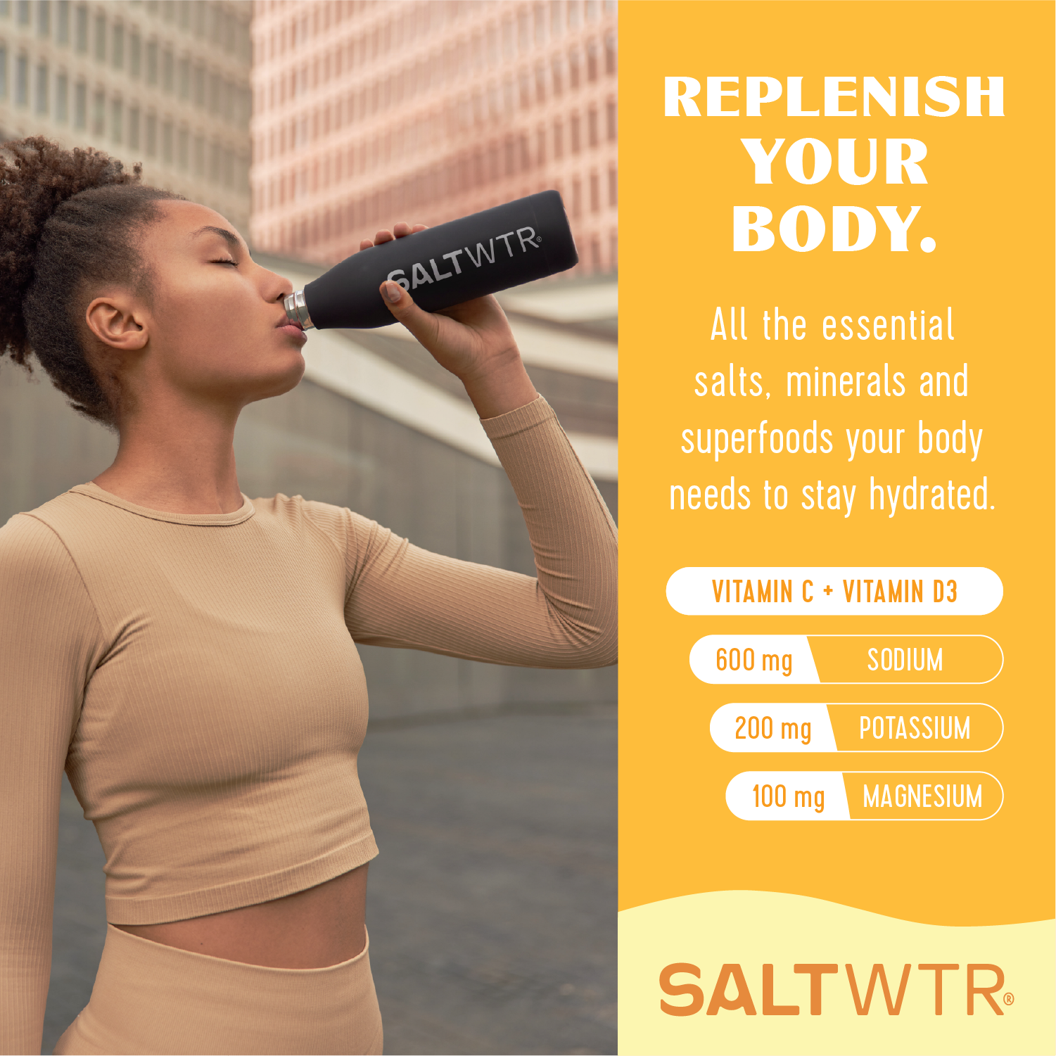 SaltWTR Daily Electrolytes - Lemonade | Sports Recovery - Month Supply