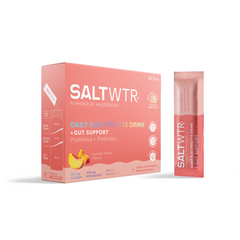SaltWTR Daily Electrolytes - Summer Peach | Gut Support - Month Supply